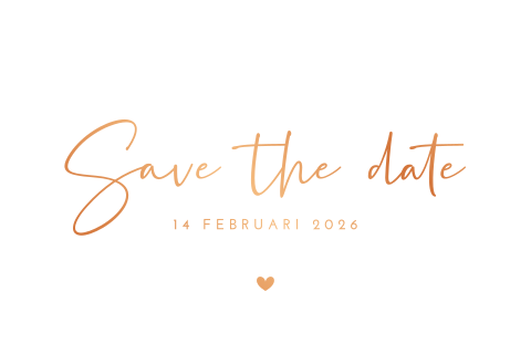 Save the date handlettering met koperfolie