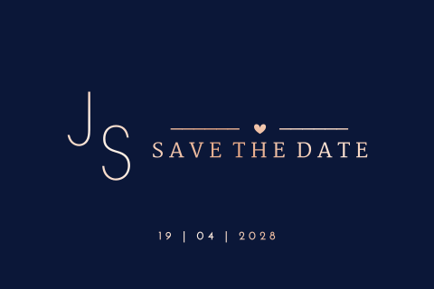 Klassieke save the date met initialen