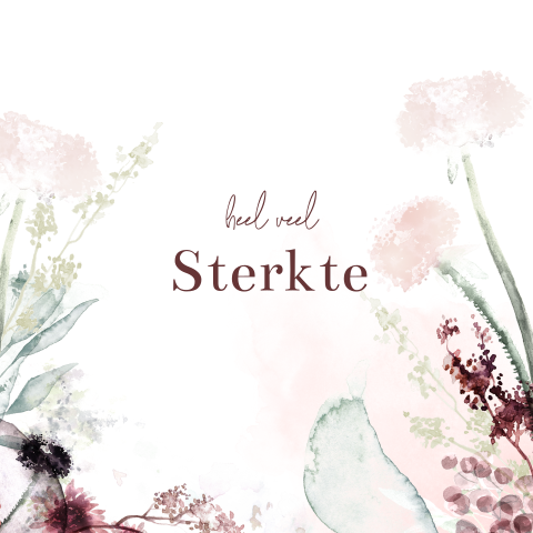 Condoleancekaart watercolour veldbloemen