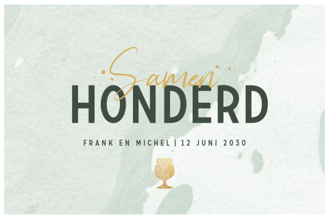 Verjaardag uitnodiging samen 100