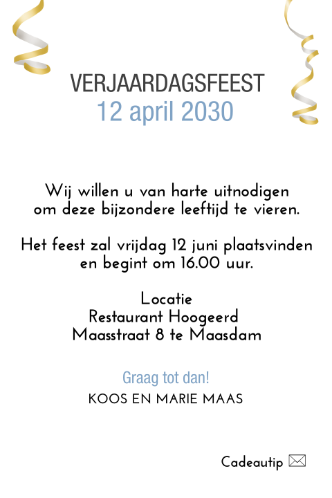 Kaart binnenkant