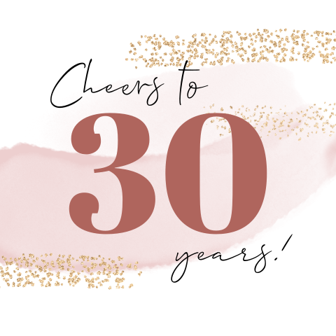 Originele felicitatiekaart verjaardag 30 jaar