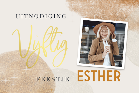 Trendy uitnodiging verjaardag 50 jaar