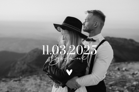 Bedankkaart met foto en ronde hoeken