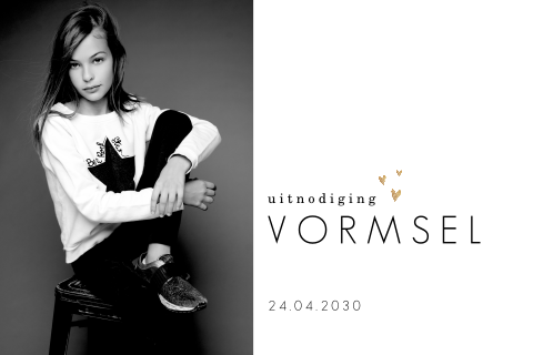 Vormsel uitnodiging clean met foto