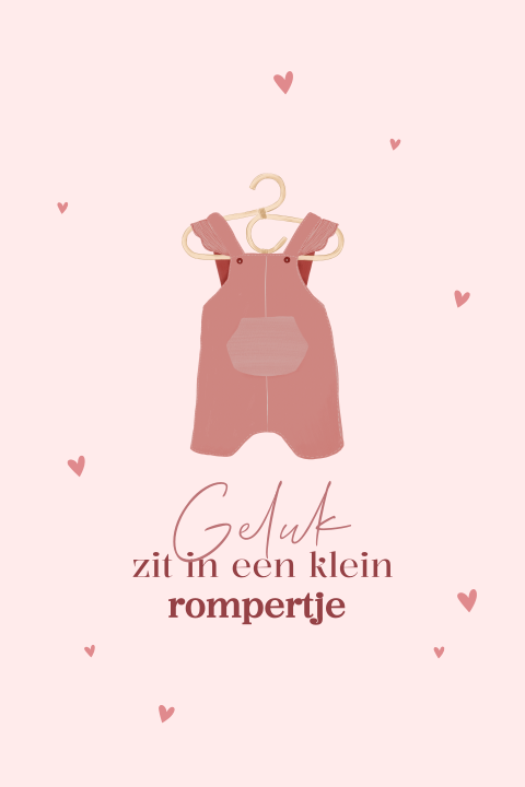 Wenskaart geboorte met rompertje