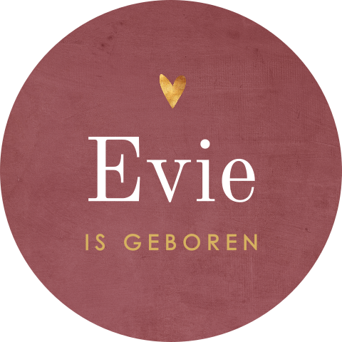 Raamsticker met lief gouden hartje 60 cm