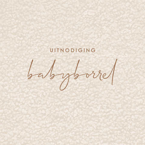 Klein kaartje voor uitnodiging babyborrel
