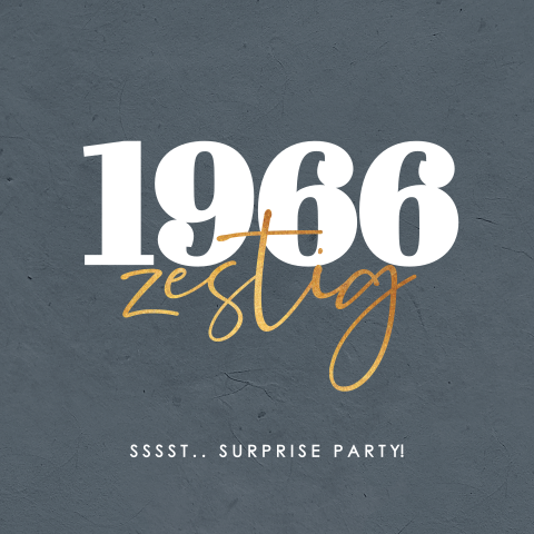 Surprise uitnodigingskaart verjaardag 60 jaar