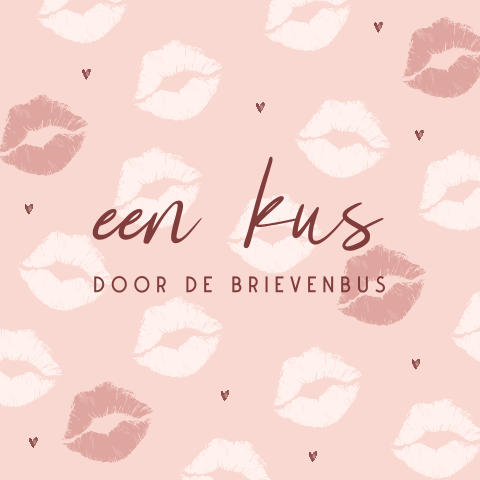 Valentijnskaart met lipjes voor kusjes