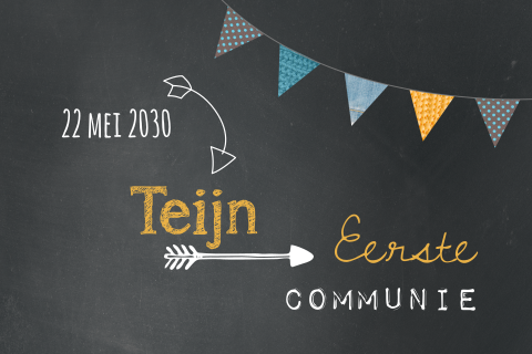 Stoere uitnodiging Eerste Communie