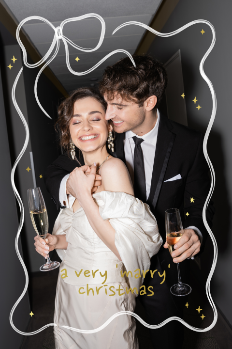 Bedankkaart met foto, strik en goudfolie