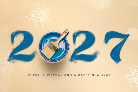Zakelijke kerstkaart voor schilderbedrijf