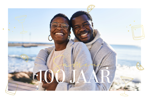 Uitnodiging tuinfeest samen verjaardag vieren