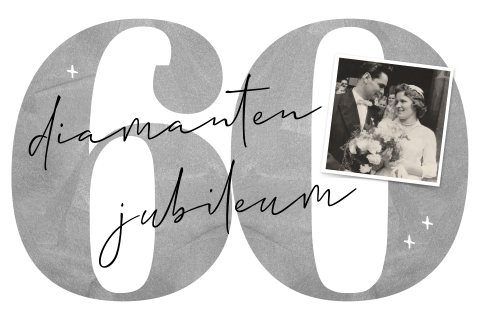 Originele jubileum uitnodiging cijfer 60