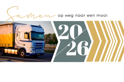 Zakelijke kerstkaart voor logistiek met foto