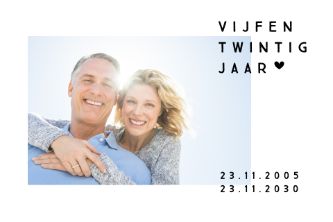 Uitnodiging 25 jarig jubileum met foto