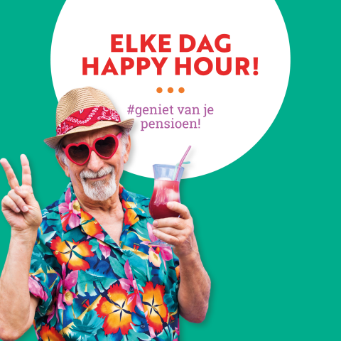 Wenskaart Hutten geniet van je pensioen