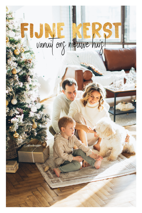Kerst verhuiskaart met foto