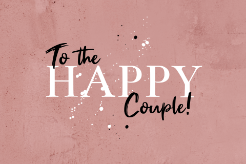 Felicitatiekaart huwelijk happy couple