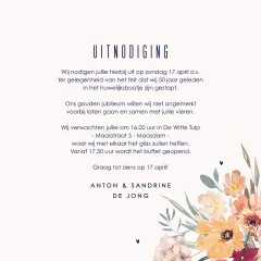Uitnodiging 25e zilveren huwelijksjubileum