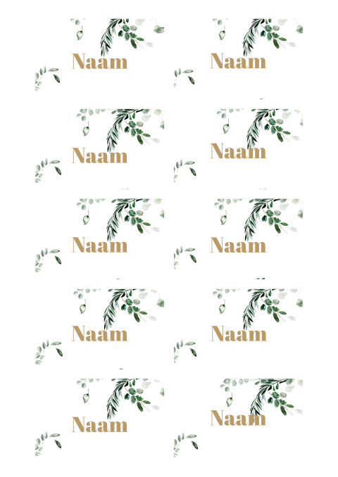 Naamkaartjes bruiloft botanisch