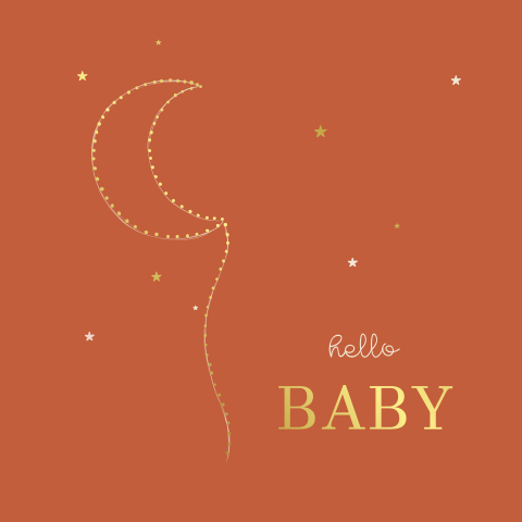 Wenskaart geboorte baby in neutrale kleuren