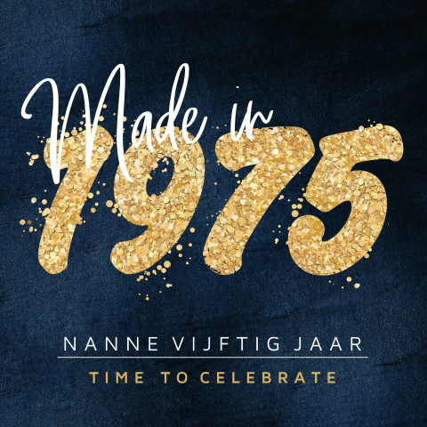 Sarah verjaardagsuitnodiging met gouden glitter