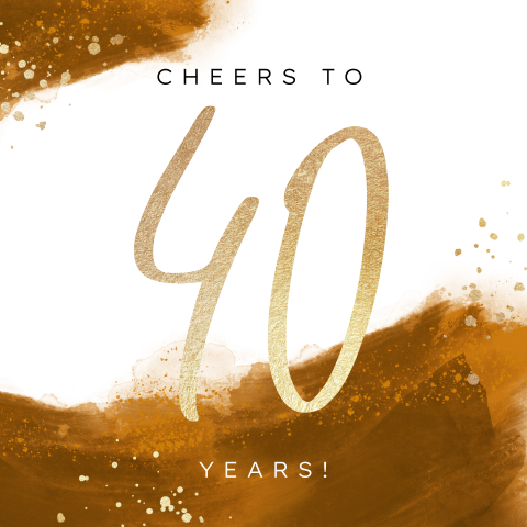 Felicitatiekaart verjaardag 40 jaar