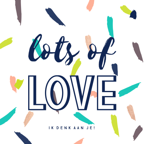 Hippe wenskaart lot of love
