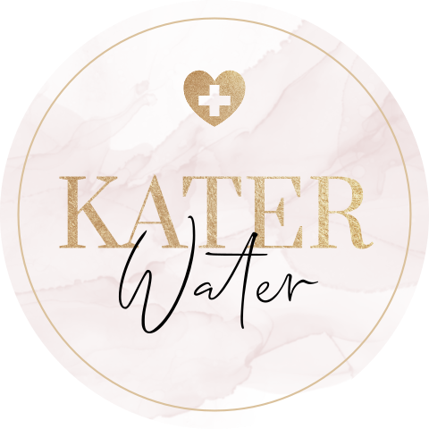 Katerwater sticker water color met goud