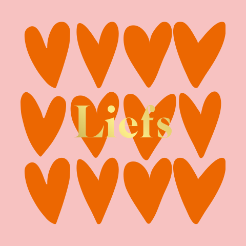 Valentijnskaart hartjes vrolijk