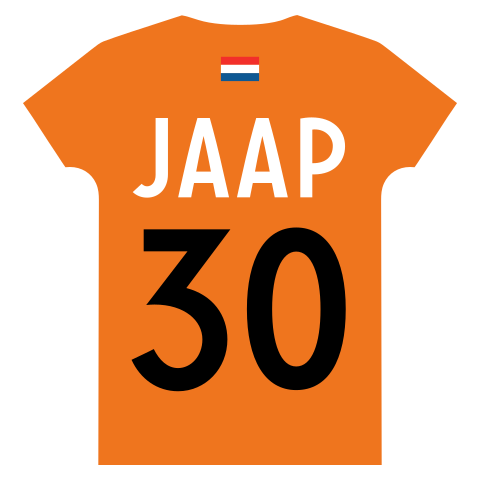 Uitnodiging 30 jaar in voetbal shirt vorm