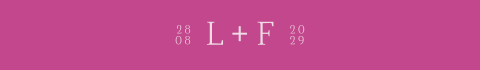 Bellyband roze voor trouwkaart met initialen