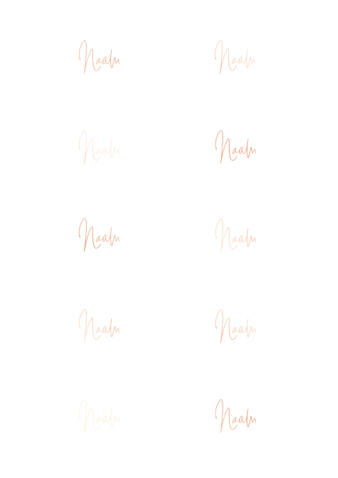 Stijlvol naamkaartje met sierlijk handschrift