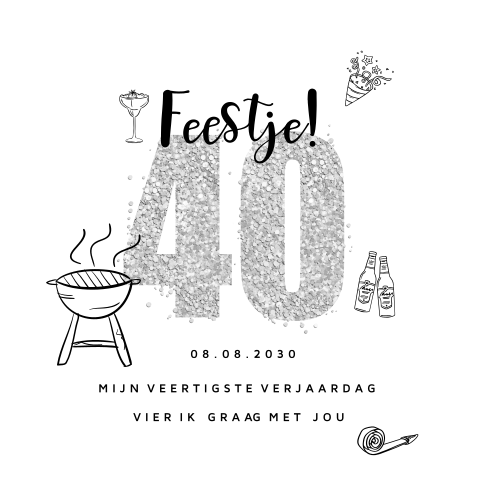 Originele verjaardag 40 jaar man feest barbecue