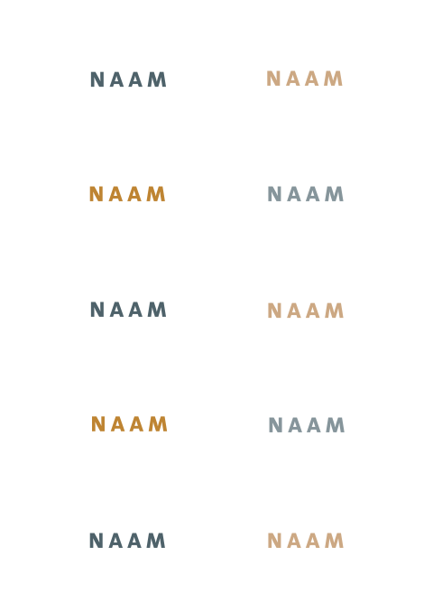 Naamkaartjes 21 diner minimalistisch