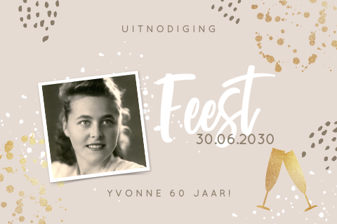 Uitnodiging verjaardag vrouw 60 jaar