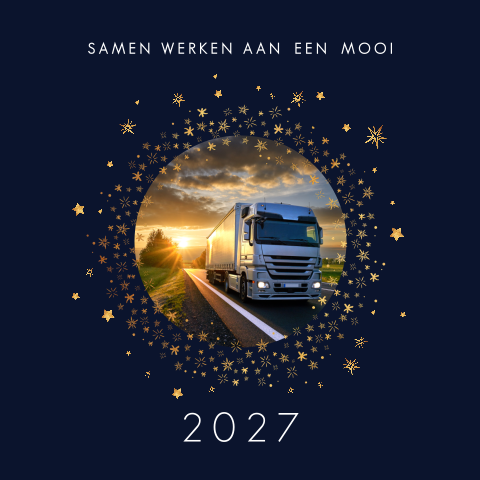 Kerstkaart zakelijk met foto en sterren