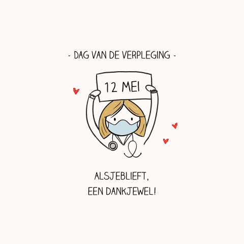 Wenskaart dag van de verpleging held