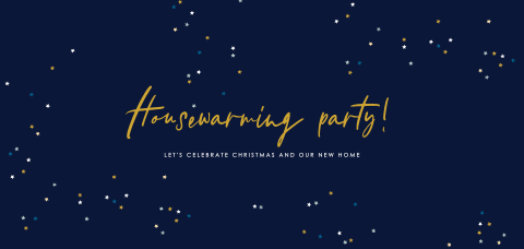 Uitnodiging kerst housewarming party