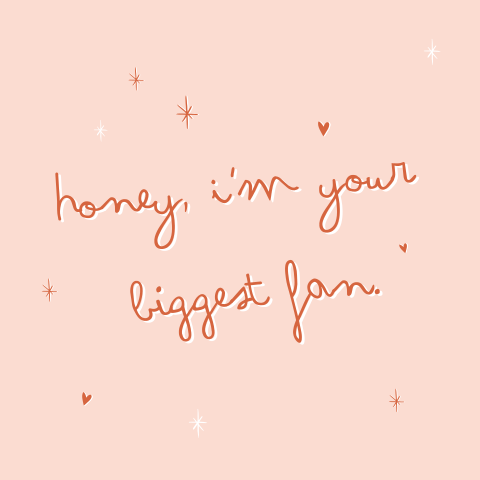 Wenskaart honey I'm your biggest fan