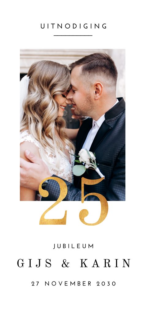 25 jaar getrouwd uitnodiging met foto