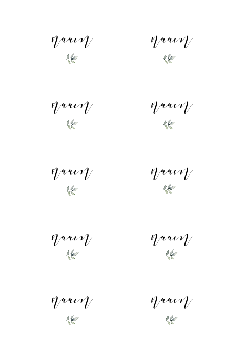 Naamkaartjes bruiloft met eucalyptus takje