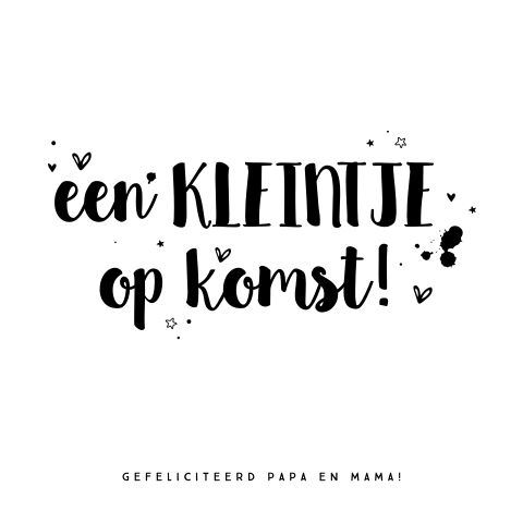Mooie felicitatiekaart zwangerschap