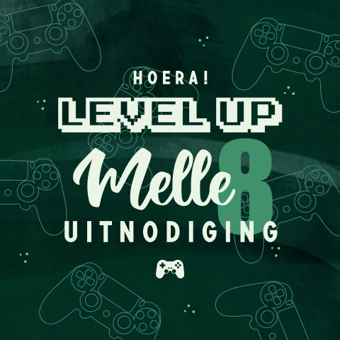 Kinderfeestje uitnodiging game thema