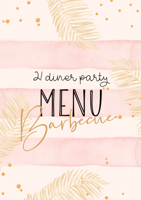 Originele menukaart barbecue