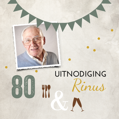 Verjaardagsuitnodiging 80 jaar