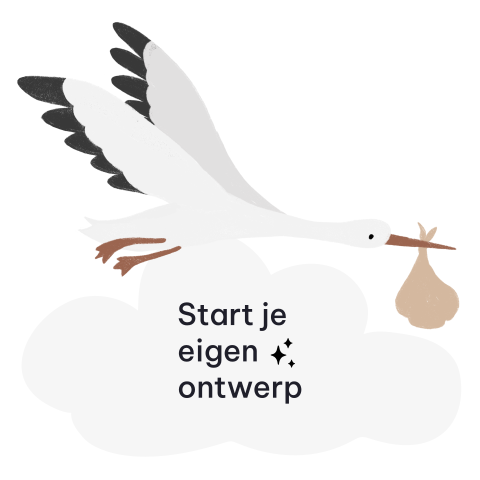 Geboortebord tuin ooievaar zelf maken