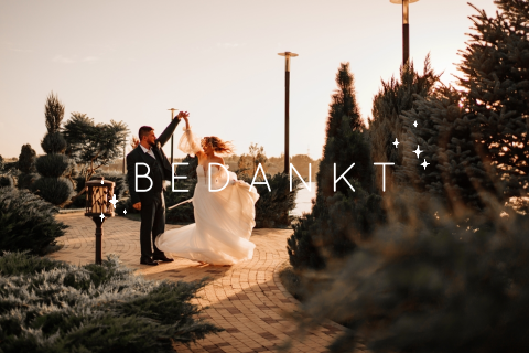Bedankkaart met foto en sterretjes